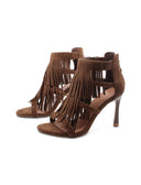 Sandalo gladiatore scamosciato da donna