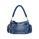Half Logo Denim Habana borsa donna