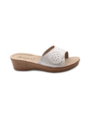 Ciabatta a fascia con velcro da donna