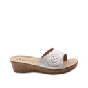 Ciabatta a fascia con velcro da donna