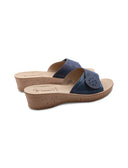Ciabatta a fascia con velcro da donna