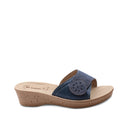 Ciabatta a fascia con velcro da donna