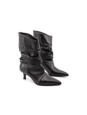 Stivaletto nero con tacco kitten donna