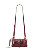 Mone Half Logo Clutch Micro Granate