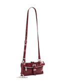 Mone Half Logo Clutch Micro Granate