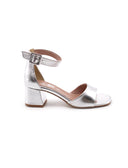 Sandalo ankle strap in vera pelle donna