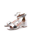 Sandalo ankle strap in vera pelle donna