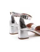 Sandalo ankle strap in vera pelle donna