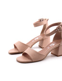 Sandalo ankle strap in vera pelle donna