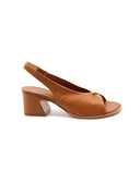 Sandalo open toe bicolore da donna