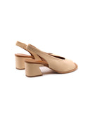 Sandalo open toe in vera pelle donna