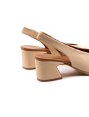 Sandalo open toe in vera pelle donna