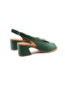 Sandalo open toe in vera pelle donna