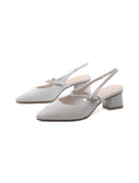 Décolleté slingback mary jane glitter