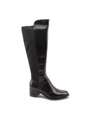 Stivale in pelle con fascia elastica