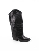 Stivale alto texano con risvolto donna