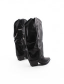 Stivale alto texano con risvolto donna