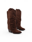 Stivale alto texano con risvolto donna