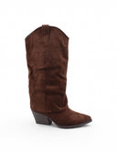 Stivale alto texano con risvolto donna