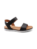 Sandalo flat in pelle da donna