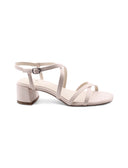Sandalo vegan donna con tacco a blocco