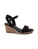 Sandalo con zeppa in corda da donna