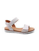 Sandalo flat in pelle da donna