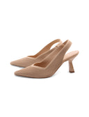 Decolleté slingback in tessuto donna