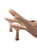 Decolleté slingback in tessuto donna