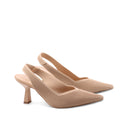 Decolleté slingback in tessuto donna