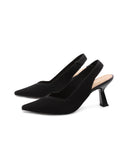 Decolleté slingback in tessuto donna