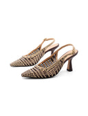décolleté slingback intrecciata donna