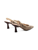 décolleté slingback intrecciata donna