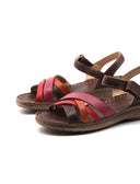 Sandalo in vera pelle da donna
