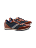 Scarpa da uomo in vera pelle e tessuto