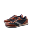 Scarpa da uomo in vera pelle e tessuto