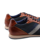 Scarpa da uomo in vera pelle e tessuto