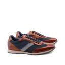 Scarpa da uomo in vera pelle e tessuto