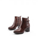 Ankle boot marrone in pelle da donna