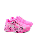 Metallic Love sneaker rosa da bimba