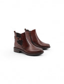 Stivaletto con fibbia e zip da donna