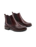 Chelsea marrone da donna in pelle