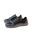 Sneaker uomo con lacci elastici e zip