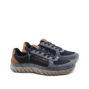 Sneaker uomo con lacci elastici e zip