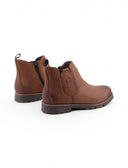 Stivaletto in pelle con zip da uomo