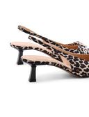 Slingback animalier donna con fibbia