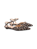 Slingback kitten heels animalier donna