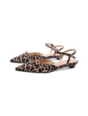 Slingback kitten heels animalier donna