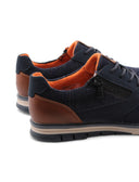 Scarpa derby in tessuto con zip da uomo