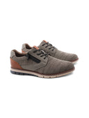 Scarpa derby in tessuto con zip da uomo